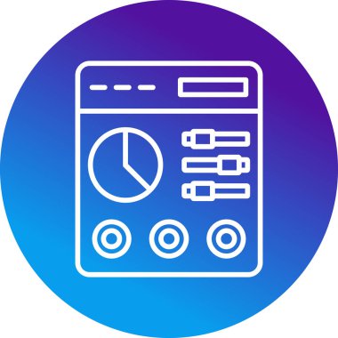 Kontrol Paneli modern simgesinin vektör illüstrasyonu                         