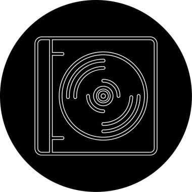CD mi? Web simgesi basit illüstrasyon                