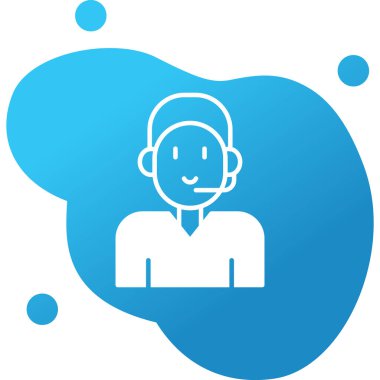 Müşteri Destek kutsal kişilerin resmi, vektör çizim 