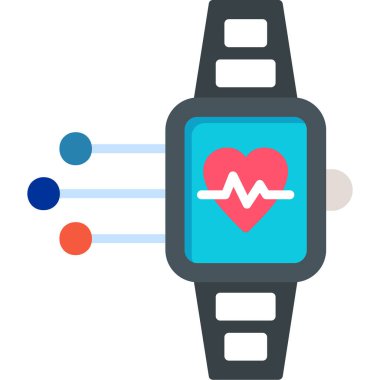 smartwatch simgesi, vektör illüstrasyonu 