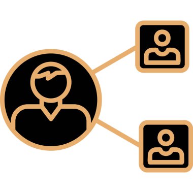 insanlar bağlantı simgesi, vektör illüstrasyonu basit tasarım