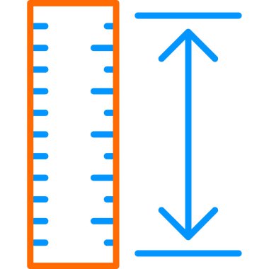 cetvel simgesi, vektör tasarım şablonu