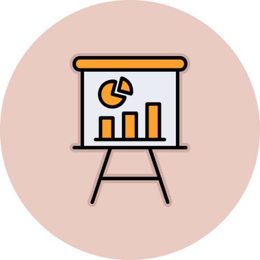 sunum simgesi, vektör illüstrasyonu 