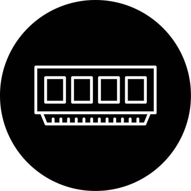 bilgisayar bellek simgesi, vektör illüstrasyonu basit tasarım