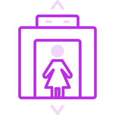 Kadın sembol simgesinin vektör illüstrasyonu 