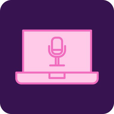 dizüstü bilgisayar simgesi, vektör illüstrasyonu basit tasarım