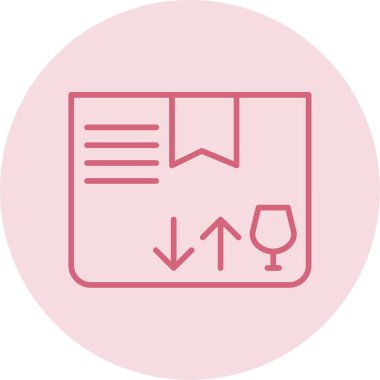 Kırılgan simge, vektör illüstrasyonu basit tasarım