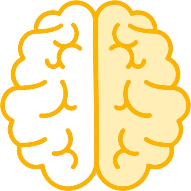 Beyin. Web simgesi basit illüstrasyon 