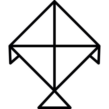 Uçurtma. Web simgesi basit illüstrasyon              