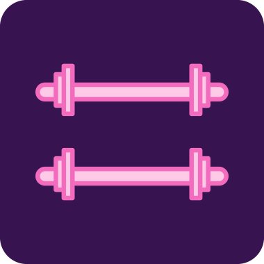 Ağırlıklandırılmış çubuk simgesi web basit illüstrasyon