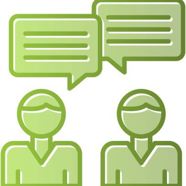 converstation simgesi, vektör illüstrasyonu basit tasarım