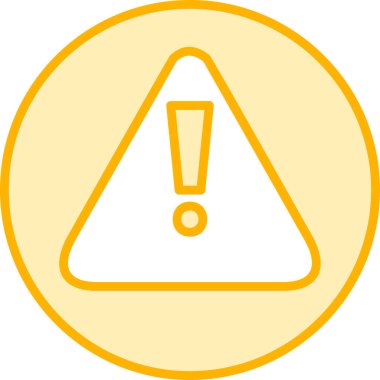 Uyarı vektör çizgisi simgesi, vektör illüstrasyonu 