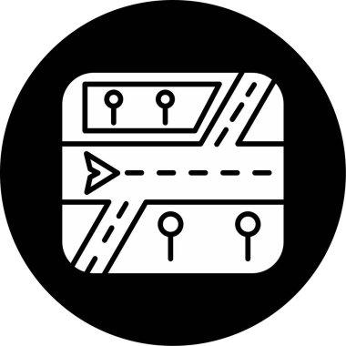 Harita simgesi, konum konsept vektör illüstrasyonu