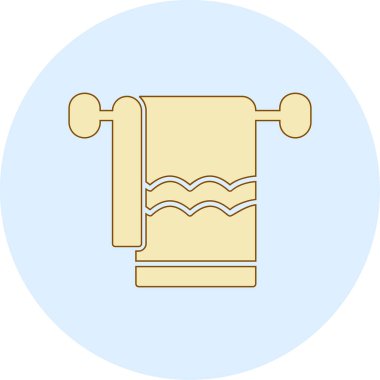 Havlu ağ simgesi, vektör illüstrasyonu 