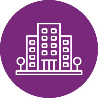 Office Building web simgesi, vektör illüstrasyonu