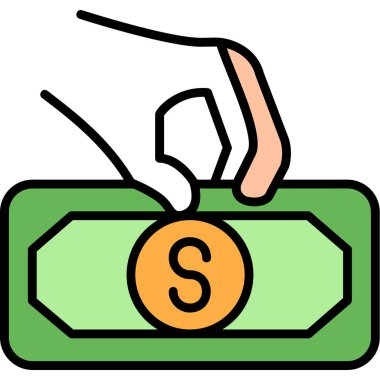 Bağış web simgesi, vektör çizim 