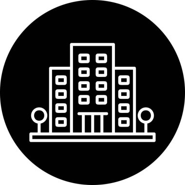 Office Building web simgesi, vektör illüstrasyonu