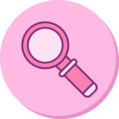 Büyütme cam simgesi, vektör illüstrasyonu 