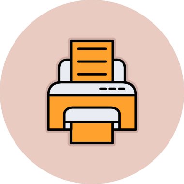 yazıcı web simgesi basit illüstrasyon 