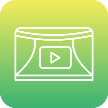Sinema, video oynatıcı ikon vektör illüstrasyonu