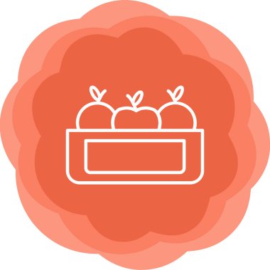 Kutudaki elmaların vektör illüstrasyonu 