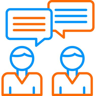 converstation simgesi, vektör illüstrasyonu basit tasarım