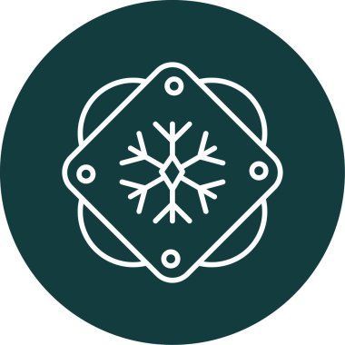 Kar tanesi. Web simgesi basit illüstrasyon 