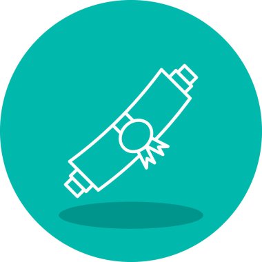 mezuniyet kurdelesi, web simgesi basit illüstrasyon