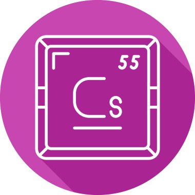 Sezyum modern simgesinin vektör illüstrasyonu                      