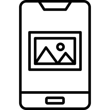 Cep Telefonu Web simgesi vektör illüstrasyonu