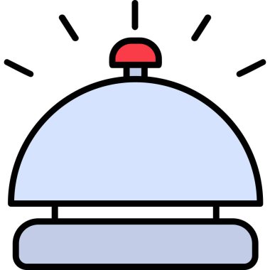 Desk Bell modern simgesinin vektör çizimi            