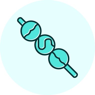 Dango web simgesi. Japon dango tatlıları vektör illüstrasyonu