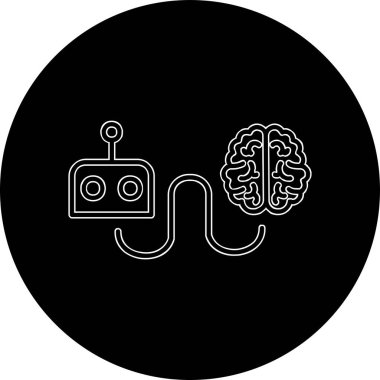 Beyin web simgesi vektör illüstrasyonunu yeniden başlat