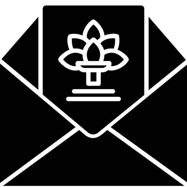 Davet mektubu, e- posta vektör simgesi