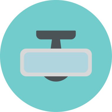 Arka Ayna modern simgesinin vektör illüstrasyonu                        