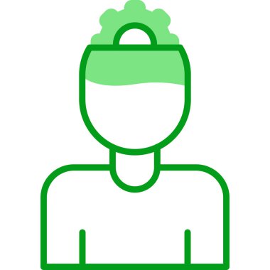 Düşünüyorum. Web simgesi basit illüstrasyon           