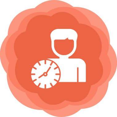 zaman yönetimi simgesi, vektör illüstrasyonu basit tasarım