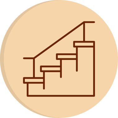 merdiven simgesi, ağ basit illüstrasyon