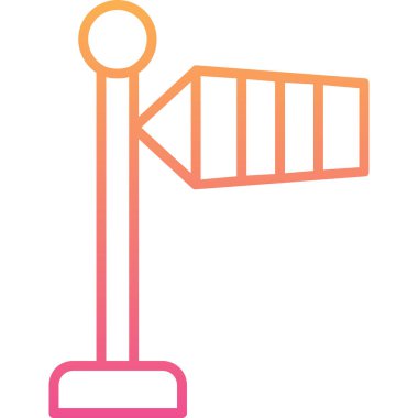 Modern Rüzgar İşareti simgesinin vektör illüstrasyonu                