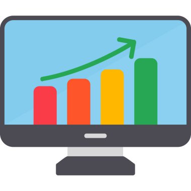 Veri analizi. Web simgesi basit illüstrasyon                  