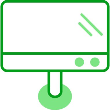 Monitör simgesinin vektör illüstrasyonu 