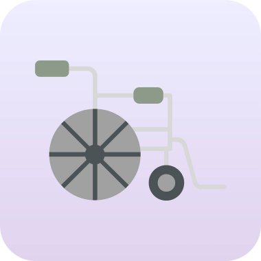 Tekerlekli sandalye web simgesinin vektör çizimi