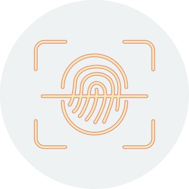 Parmak Tarayıcı Web simgesi, vektör illüstrasyonu