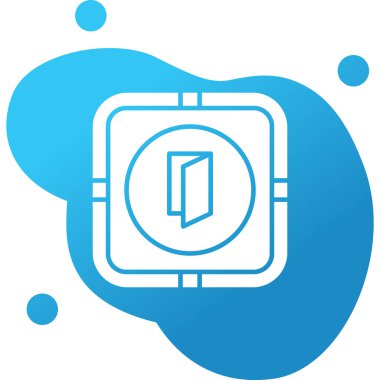 Çıkış kapısı simgesinin web illüstrasyonu