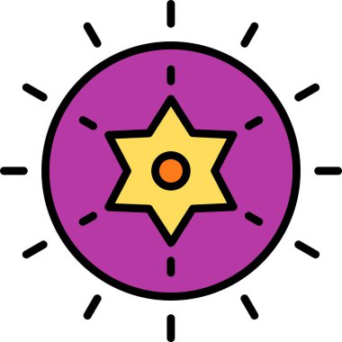 yıldız web simgesi basit illüstrasyon 