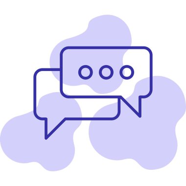 Sohbet baloncukları simgesi, vektör illüstrasyonu basit tasarım