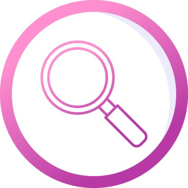 Büyütme cam simgesi, vektör illüstrasyonu 