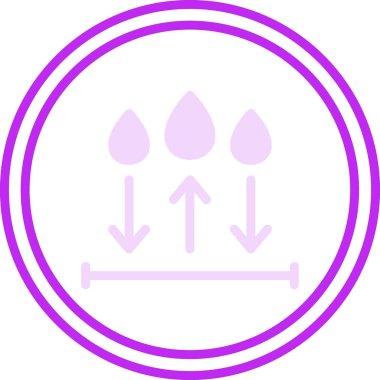 Su direnci çizgisi simgesi. Su geçirmez sembol kavramı beyaz arkaplanda izole edilmiş. Vektör illüstrasyonu