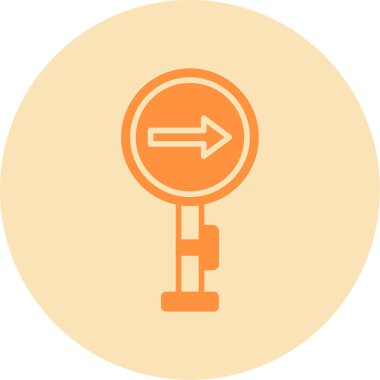 Yol Yok web simgesi vektör illüstrasyonu