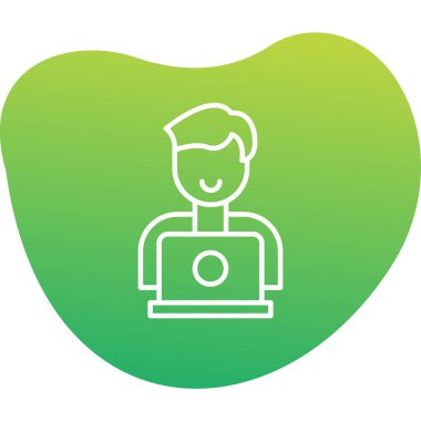 Yazılım Mühendisi Web simgesi vektör çizimi